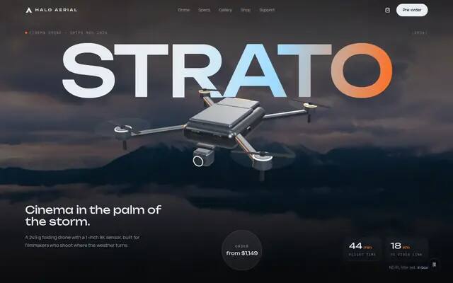 Strato 3d drone hero preview